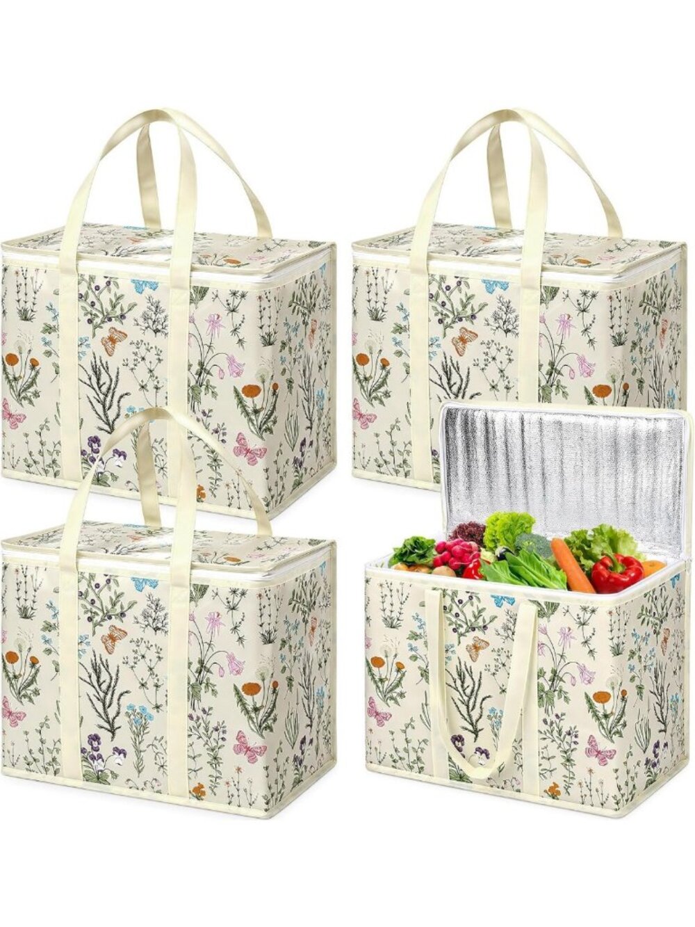 Large Reusable Insulated Grocery Cooler Bag - Eco-Friendly, Durable & Stylish